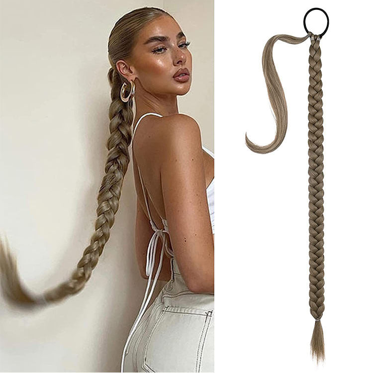 Perruque d'extension de cheveux enroulés, queue de cheval pour femme