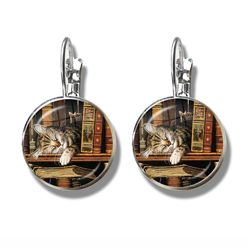 Women's Fashion Retro Book Photo Earrings