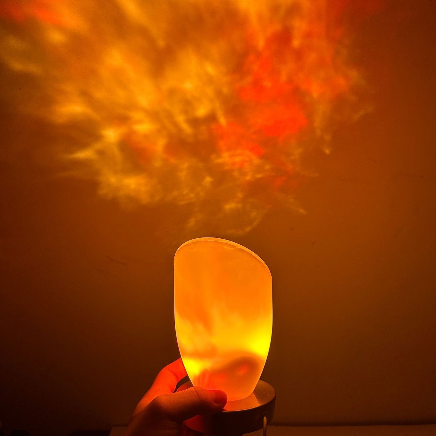 Lampe de table à atmosphère de flamme d'ondulation d'eau