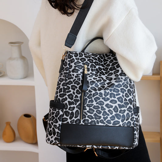 Simple Leisure Travel Large Capacity Soft Leather Shoulder Bag For Women