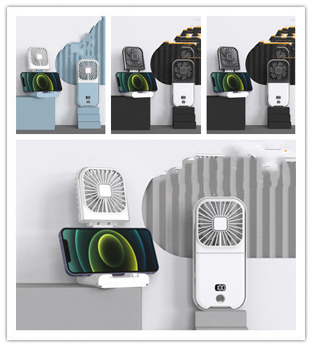 Ventilador pequeño portátil plegable con pantalla digital