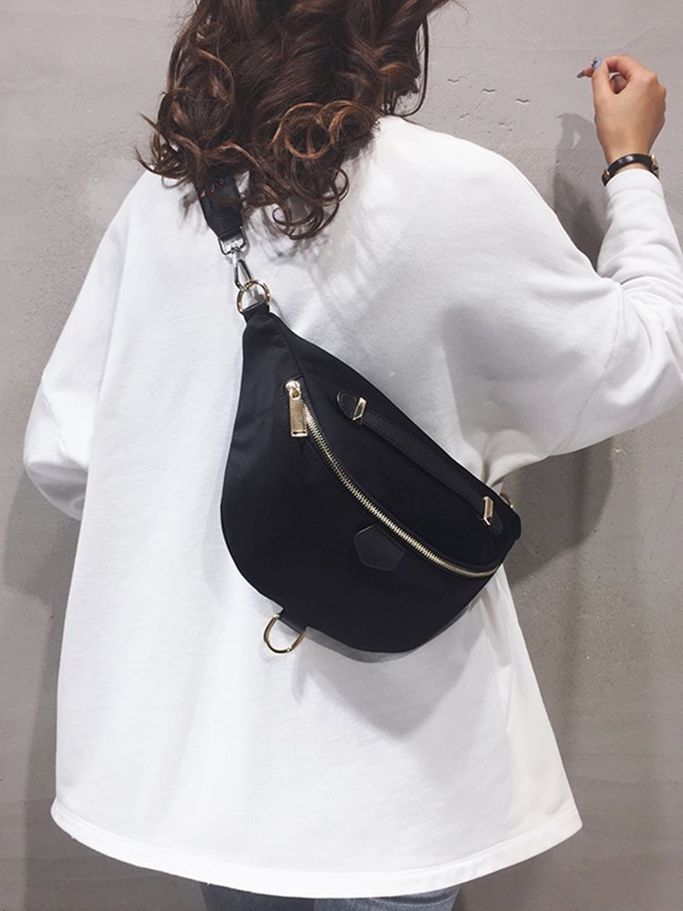 Bolso de cintura informal de moda de tela Oxford, bolso cruzado de un hombro en el pecho