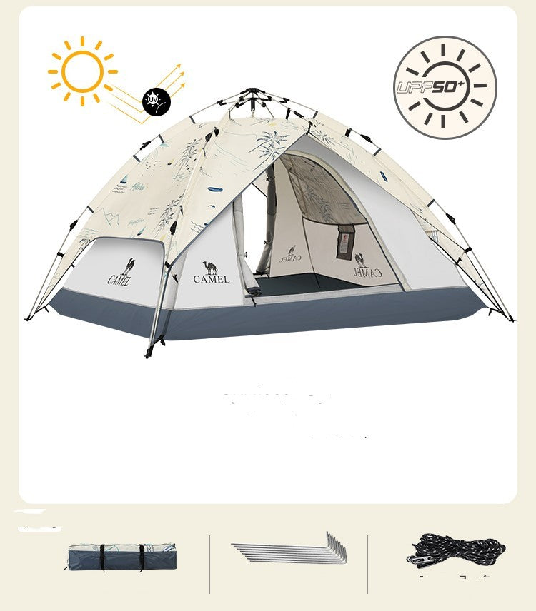 Equipo de acampada de playa a prueba de lluvia, plegable, automático, grueso