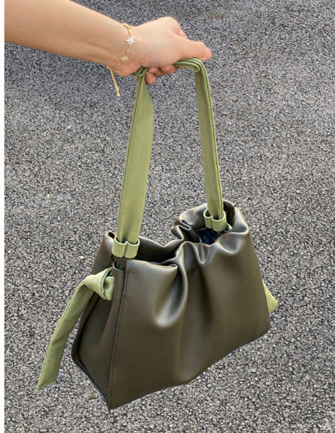 Sac messager à bandoulière simple en couleur contrastée à la mode
