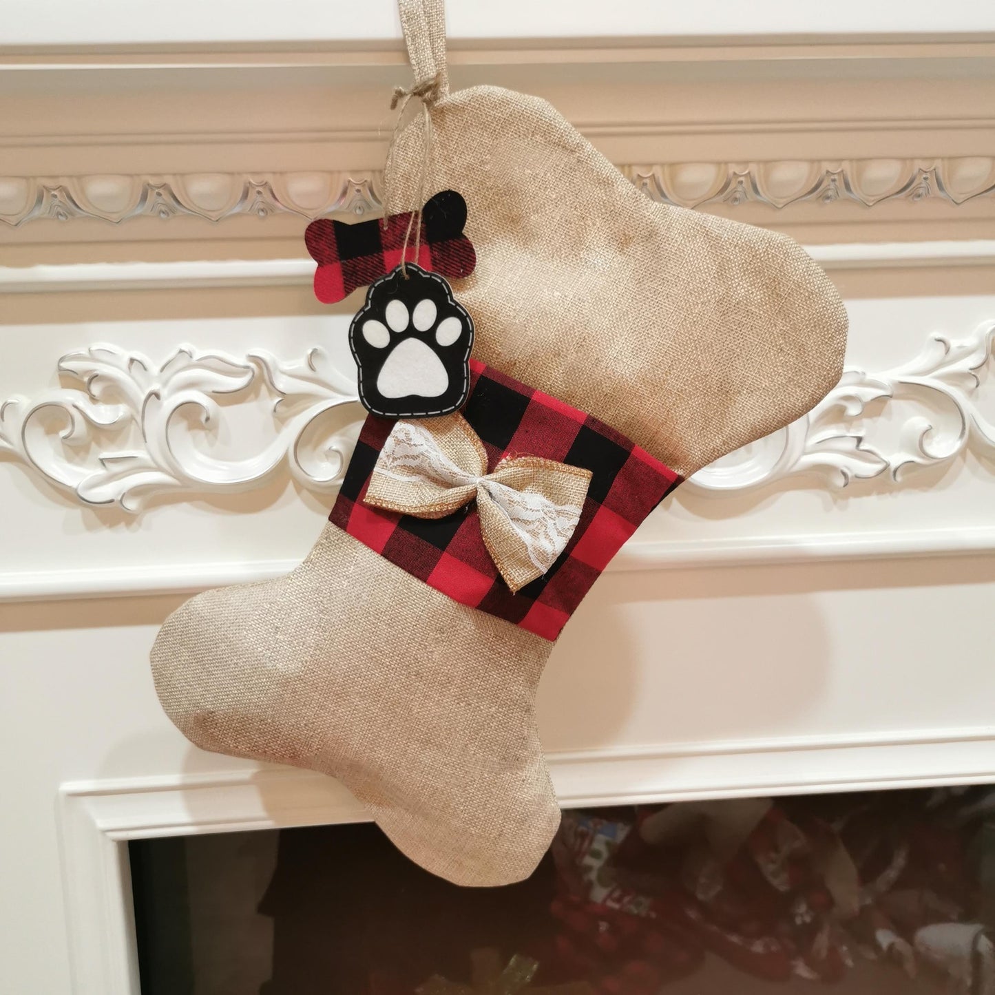 Sac cadeau chaussettes de Noël ornement de Noël
