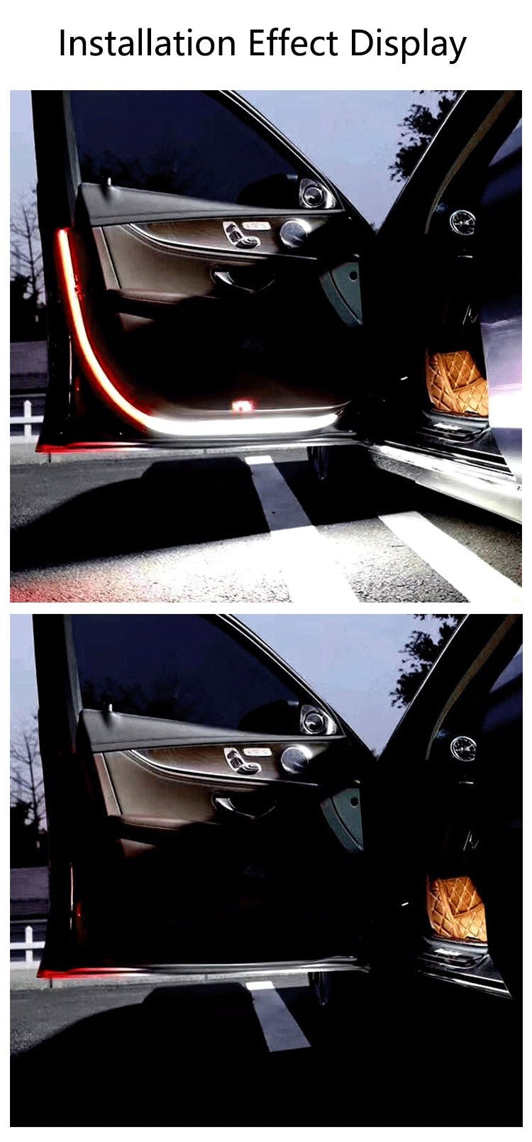 Voyant d'avertissement d'atmosphère accueillante étanche pour porte de voiture
