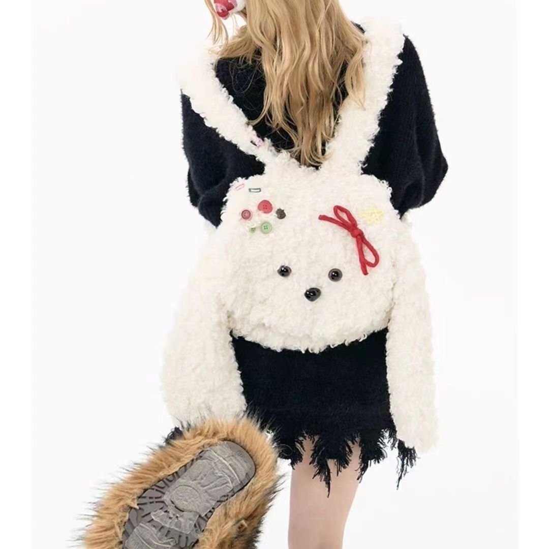 Nouveau Sac à dos mignon en peluche de grande capacité pour femmes