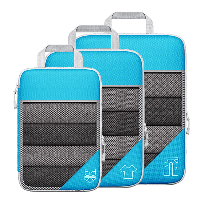 Le voyage peut être un sac de rangement à Compression, costume avec sac à chaussures, organisation visuelle des bagages en maille