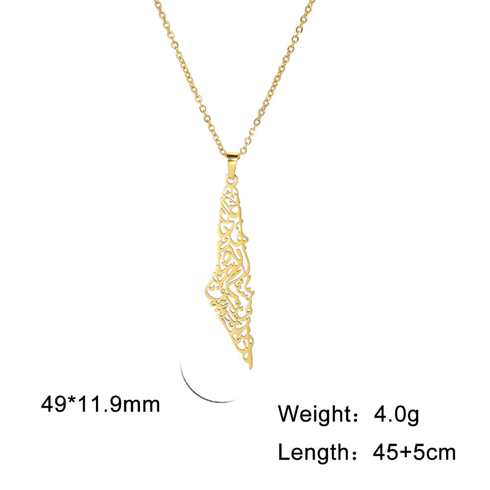 Collar de acero inoxidable de montaña hueca irregular