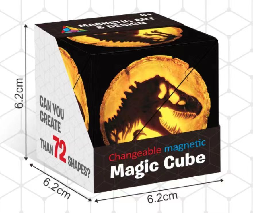 Cube magique à géométrie solide, jouet à déformation magnétique modifiable