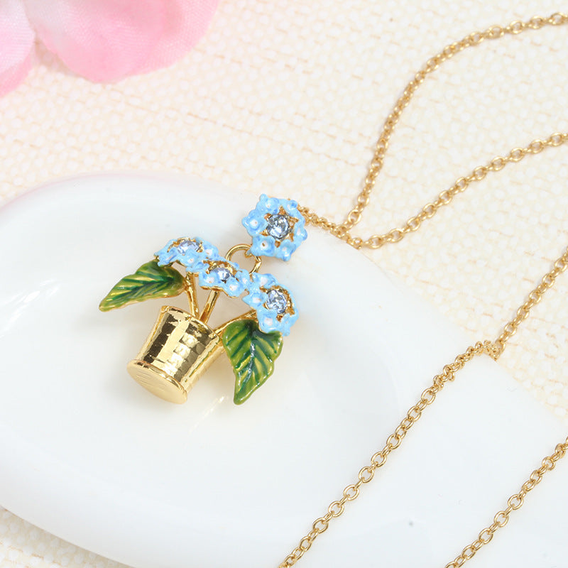 Plant Flower Sky Blue Hydrangea Groups Of Leaf Pot Ornament