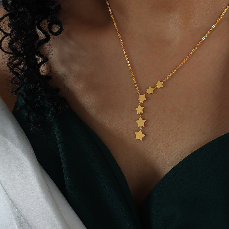 Naturel XINGX en forme de gland capricieux pendentif lumière de luxe minorité Simple titane acier collier bijoux