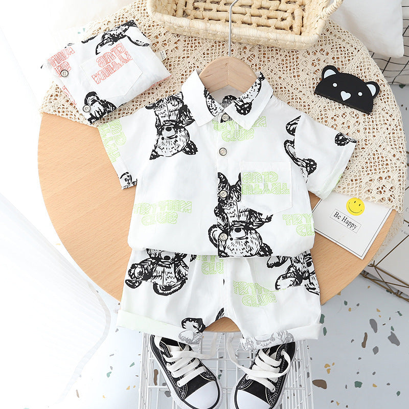 Costume chemise à manches courtes pour bébé, vêtements légers pour enfants