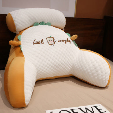Coussin moelleux pour canapé, oreiller de déjeuner, coussin de lecture triangulaire, grand dossier doux, coussin lombaire pour chaise de bureau