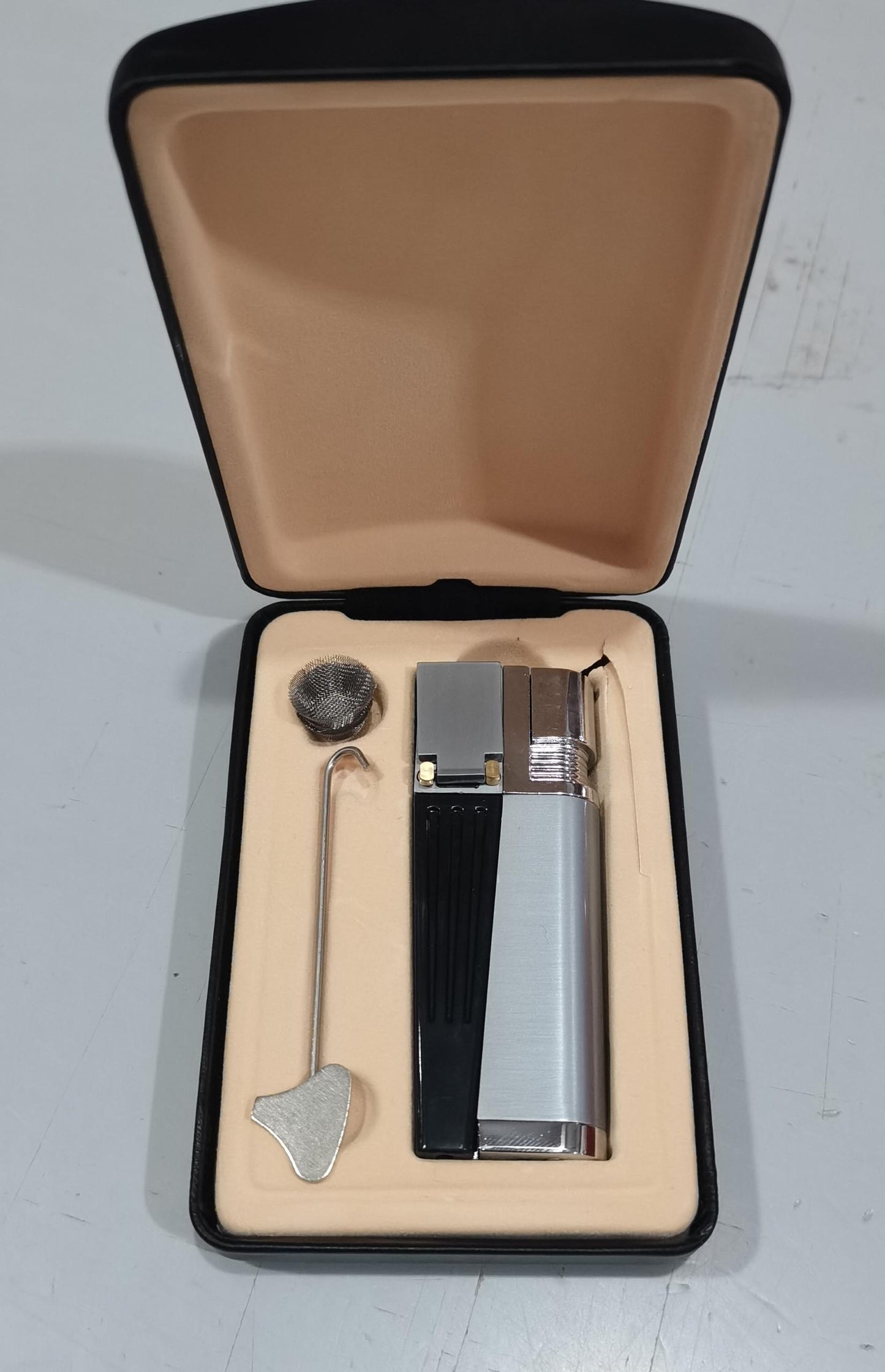 Encendedor Briquet à pipe créatif pliable en métal, combinaison de tuyaux, briquet à pipe pliable portable, gadget pour fumer pour hommes