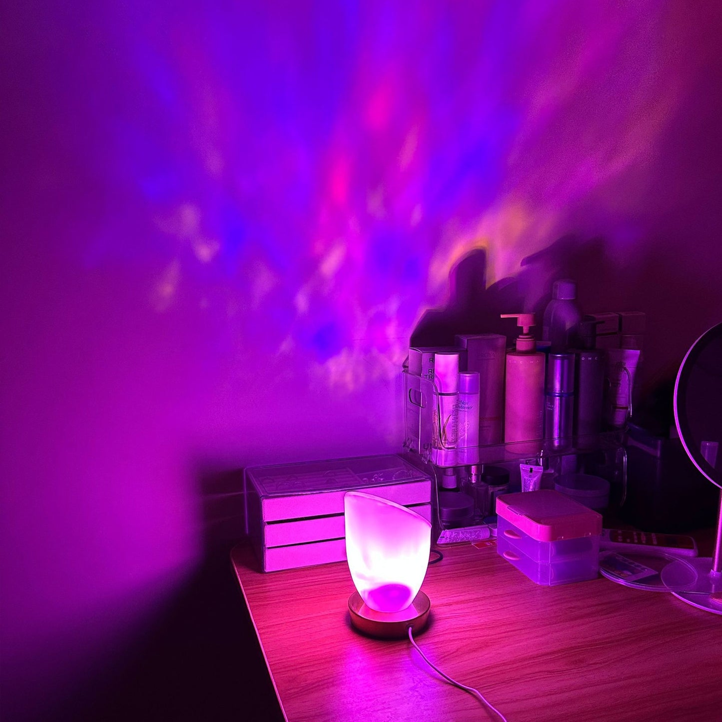 Lampe de table à atmosphère de flamme d'ondulation d'eau