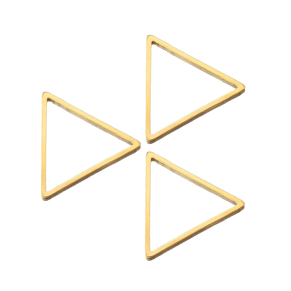 Boucles d'oreilles Triangle géométriques populaires en acier inoxydable, pendentif par galvanoplastie, accessoires d'ornement DIY