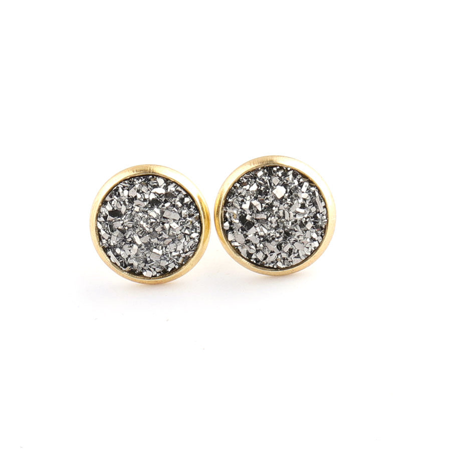 Boucles d'oreilles à tige étoilées en acier inoxydable plaqué or