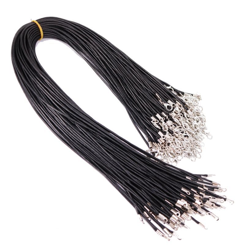 Corde de suspension en corde de cire tissée noire sans chaîne de queue