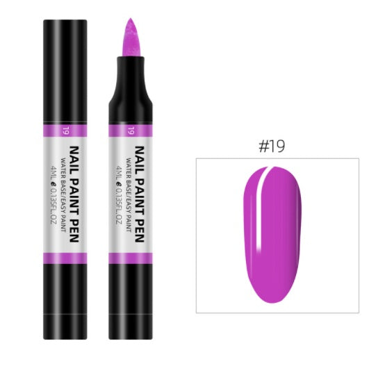 Stylo de peinture de vernis à ongles 24 couleurs, stylo de fleur de peinture 3D, stylo de fleur de dessin à base d'eau, stylo de vernis à ongles sans goût