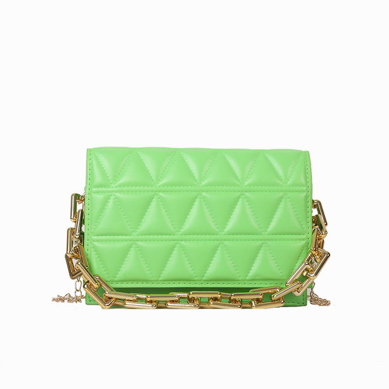 Sac à bandoulière à chaîne simple de couleur unie