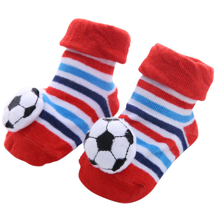 Chaussettes antidérapantes tridimensionnelles pour bébé, dessin animé, pour nouveau-né, poupée, vente en gros