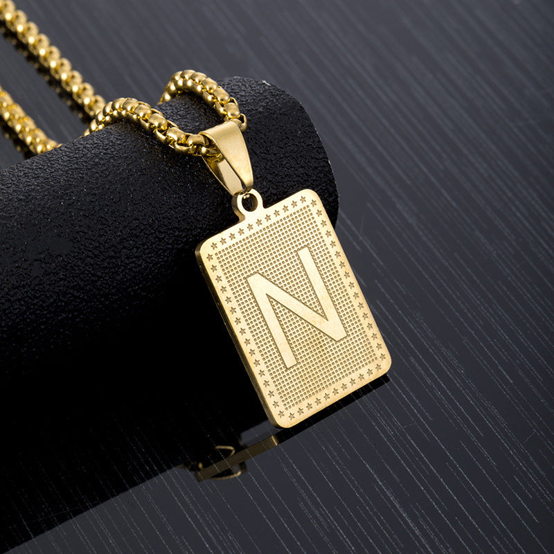 Women's Letter Fashion Stainless Steel Pendant Necklace