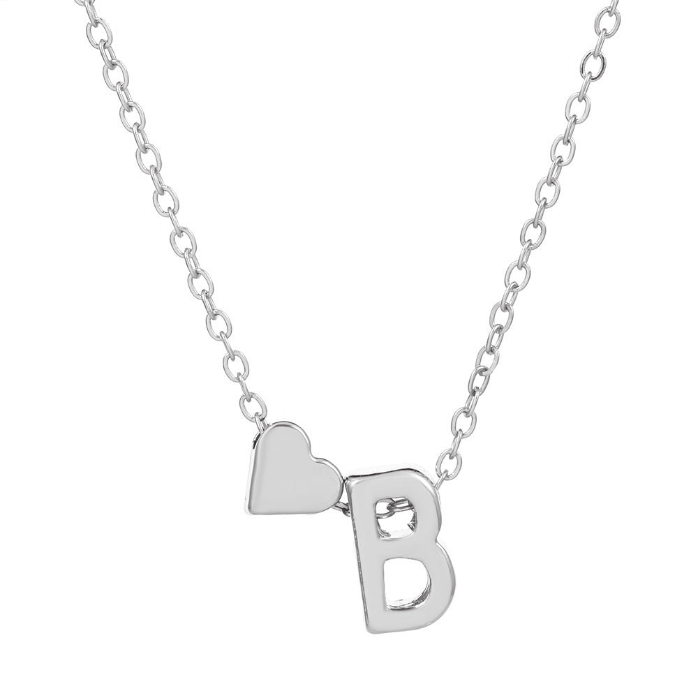 European And American Fashion Love 26 English Letter Simplicity Necklace