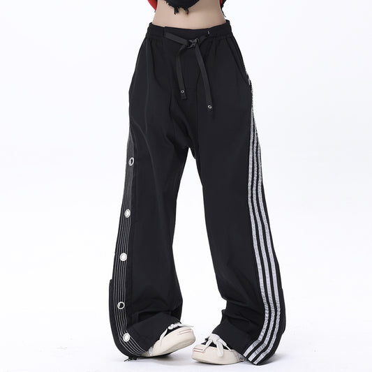 Men's Side Striped Stitching Tooling Straight Pants