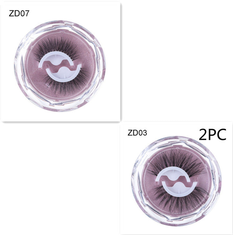 Pestañas autoadhesivas reutilizables sin pegamento con rizo natural