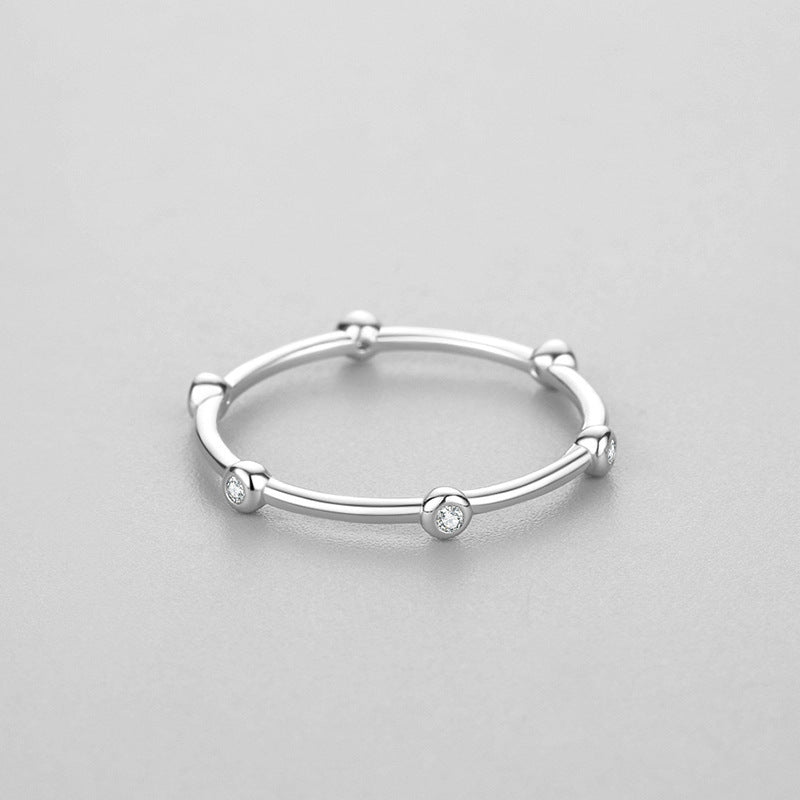 S925 Sterling Silver Simple Ring Female Japanese And Korean Niche