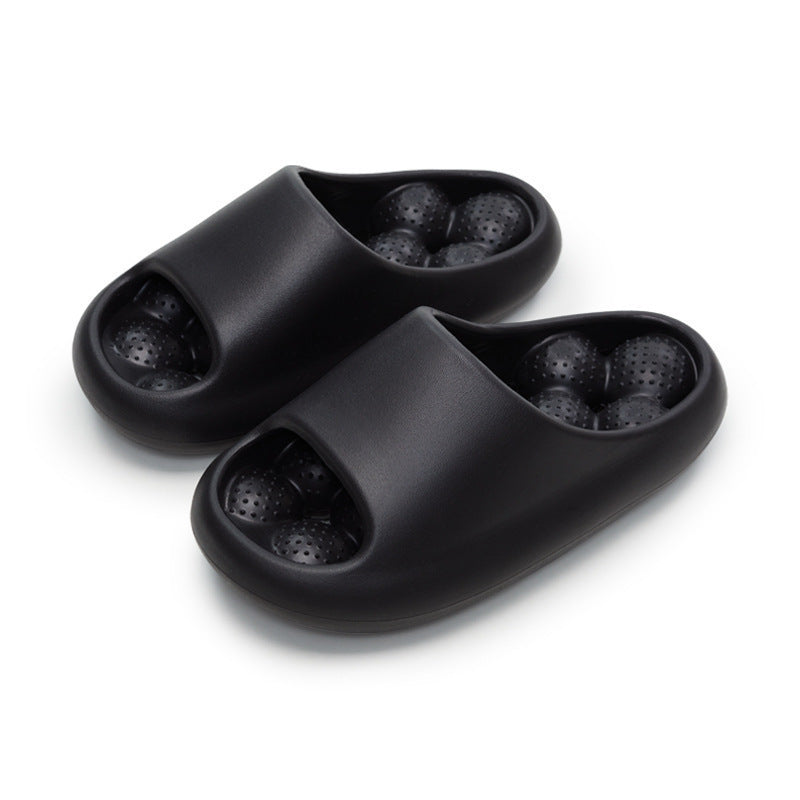 Zapatillas de baño con diseño de suela de masaje para mujer, zapatos de casa para interior, antideslizantes, para el hogar, verano
