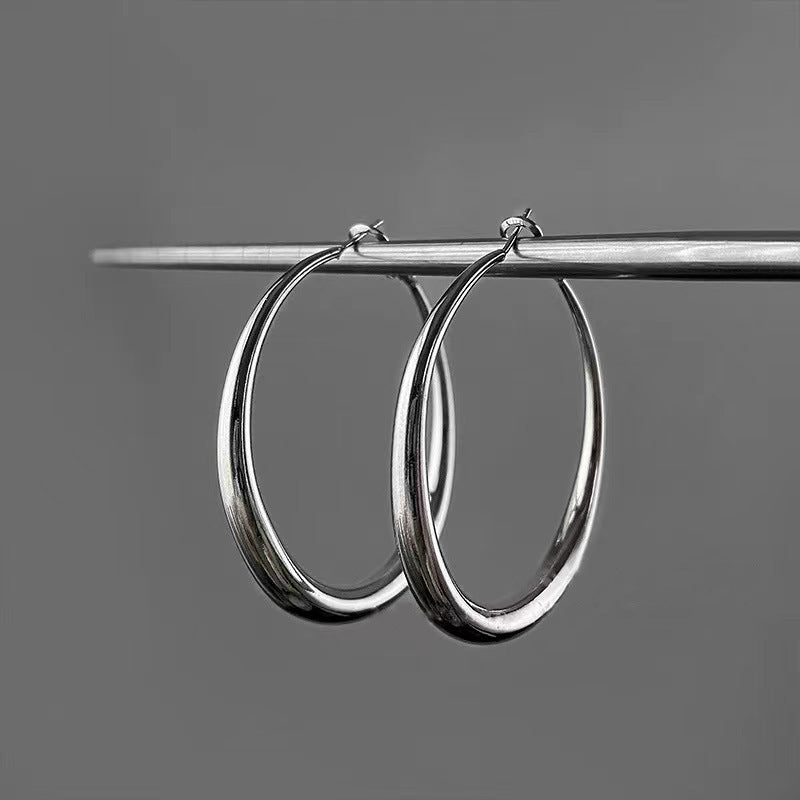 Mode Ins Simple Femme Grand Cercle Boucles D'oreilles