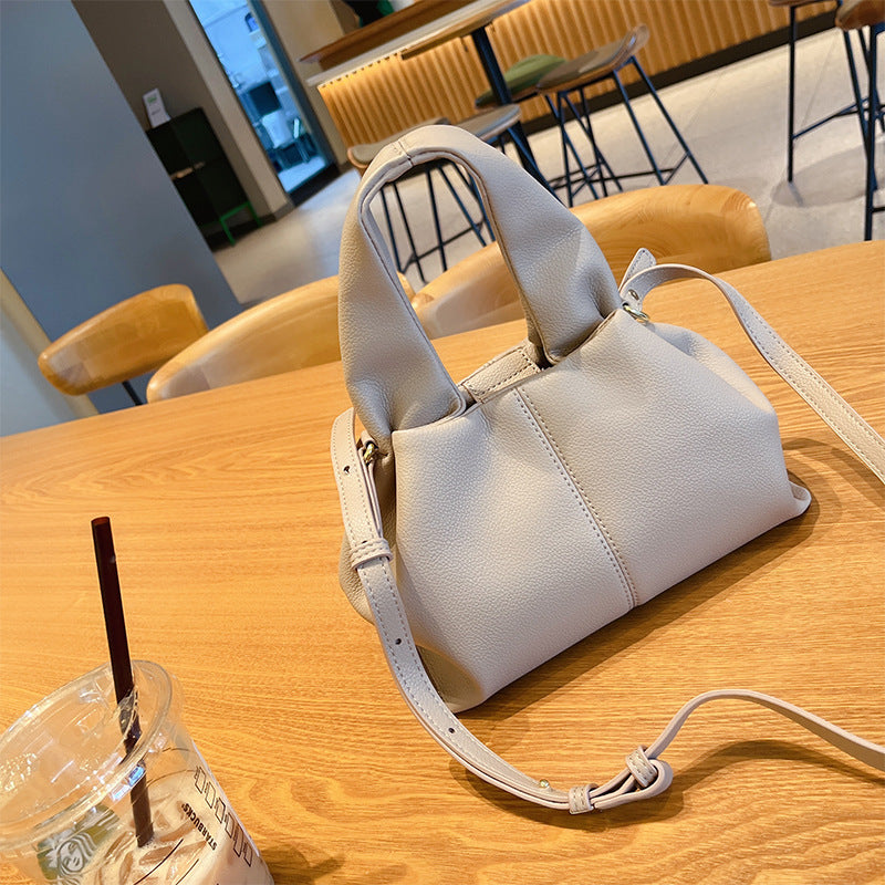 Solid Color Lunch Box European And American Fashion Portable Shoulder Messenger Bag