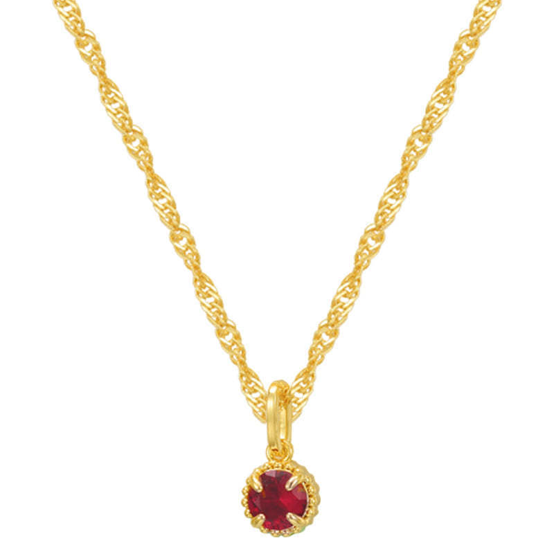 Collier rond en acier inoxydable avec pierre d'anniversaire de décembre