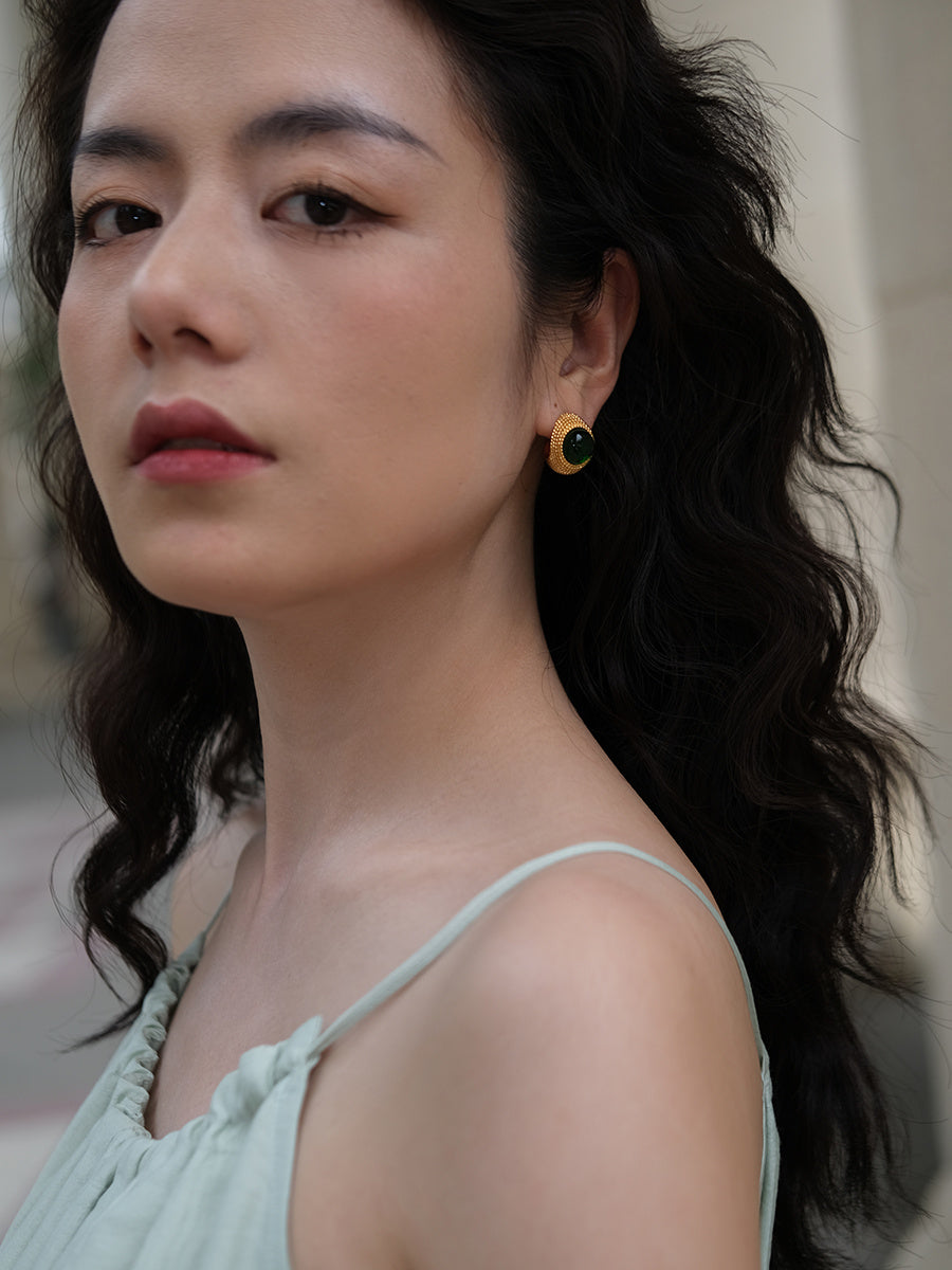 Boucles d'oreilles épingles en cristal et argent pour femmes