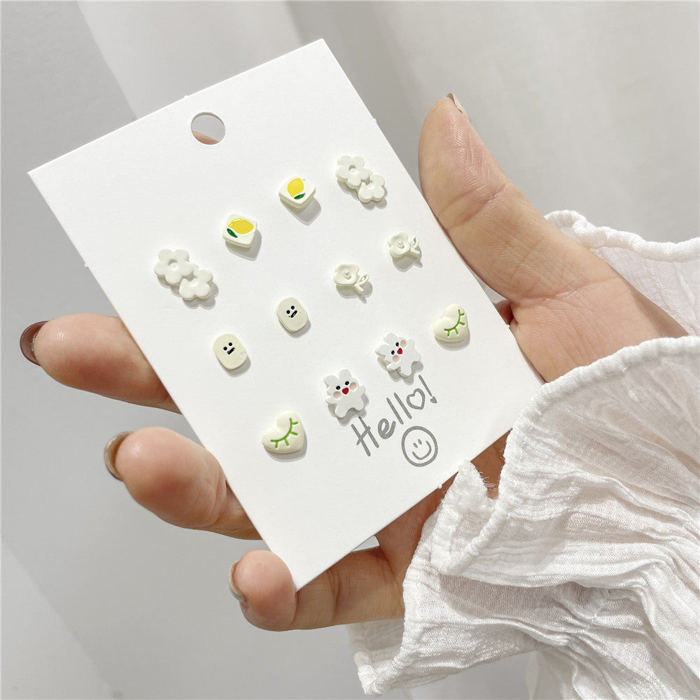 Boucles d'oreilles à tige en argent sterling pour femme