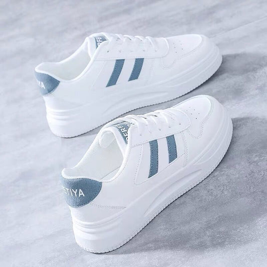 Baskets de sport décontractées en cuir pour femmes, baskets d'été blanches assorties avec tout, célébrité d'internet