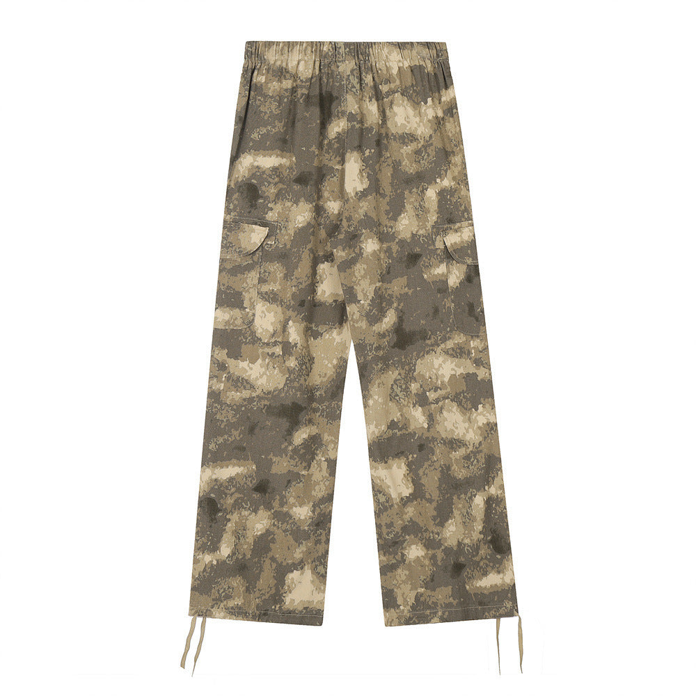 Camouflage Fashion Straight-leg Trousers Male