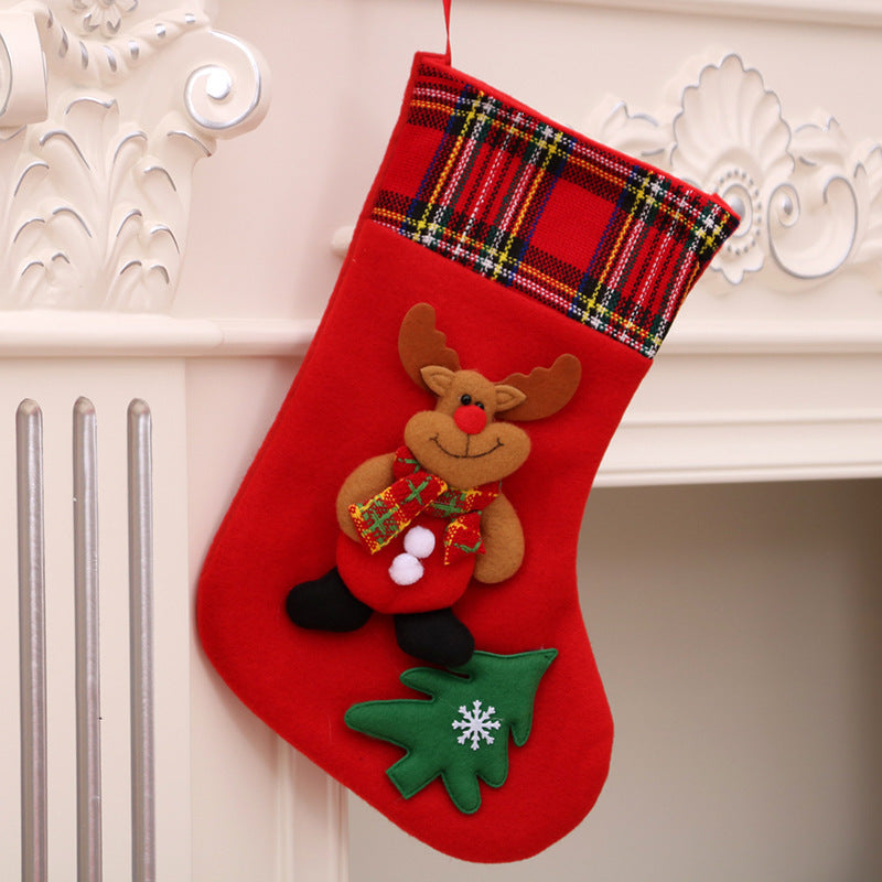 Decoraciones navideñas Calcetines de Papá Noel Colgante para árbol de Navidad Calcetines de Navidad Bolsa de regalo Bolsa de Navidad