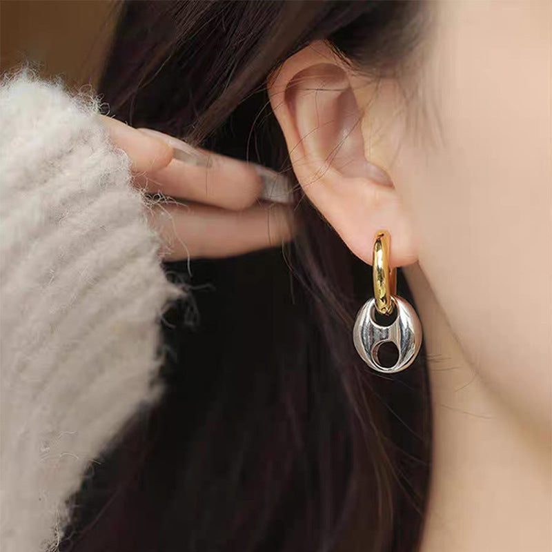 Atmosphere High-grade Simple Bracelet Electroplated Earrings