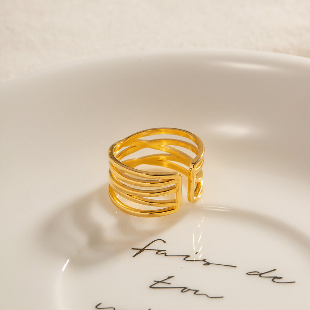 Women's Stylish Simple And Versatile Stainless Steel Ring
