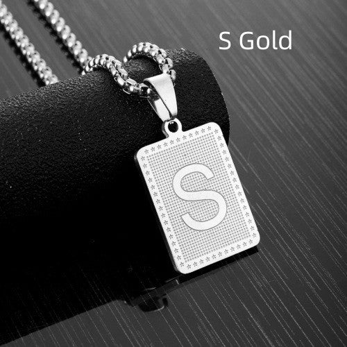 Women's Letter Fashion Stainless Steel Pendant Necklace
