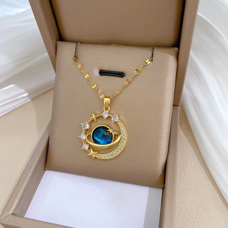 Women's Fashion Blue Starry Sky Necklace