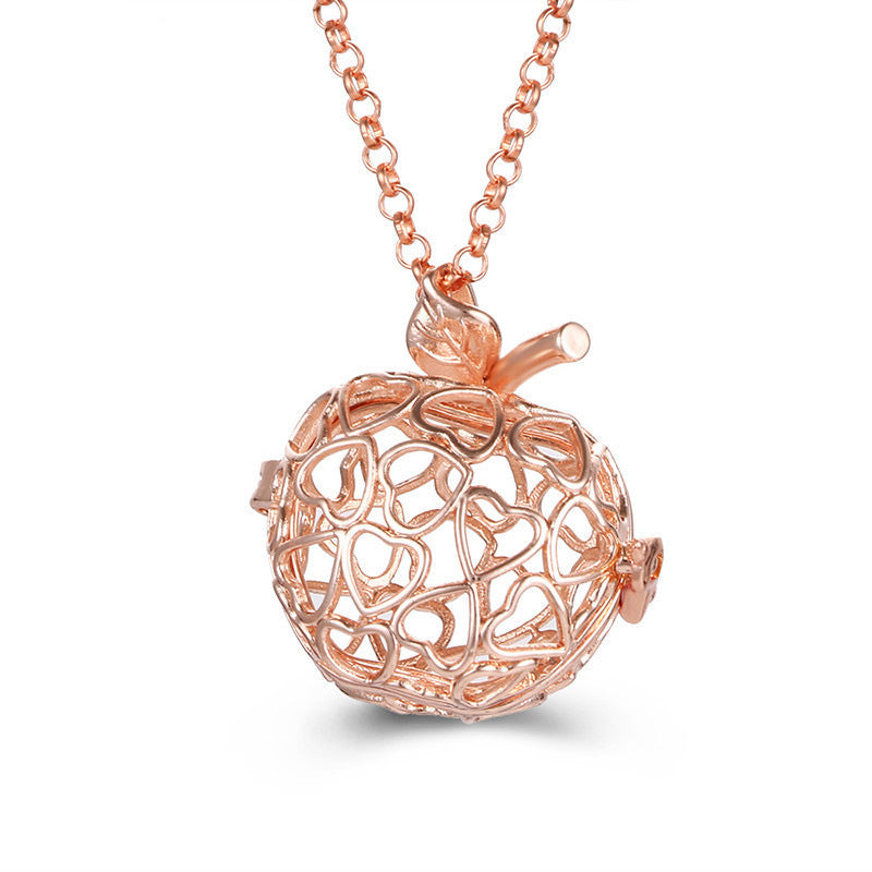 Aromatherapy Zircon Cage Hollow Necklace Essential Oil Diffuser Perfume Box Antique Traditional Han Clothing Accessories