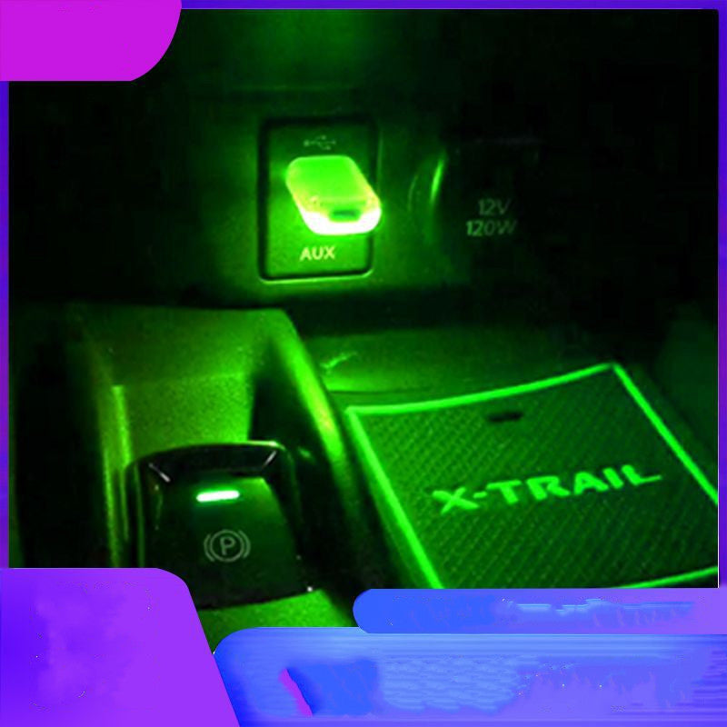 Lumière décorative USB pour voiture, veilleuse Laser, lampe d'ambiance réglable, plusieurs lumières de fête