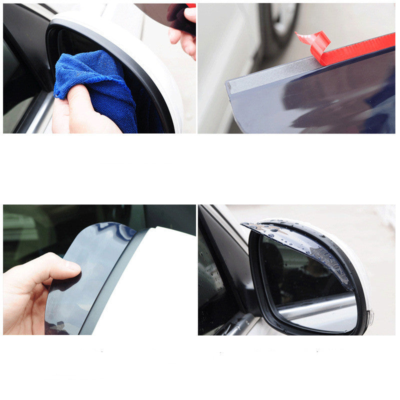 Car Rearview Mirror Rain Eyebrow With Rain And Sun Visor Universal