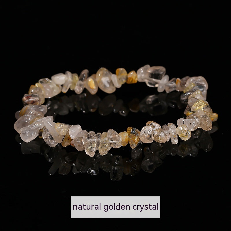 Natural Crystal Gravel Agate Aventurine Irregular Bracelet