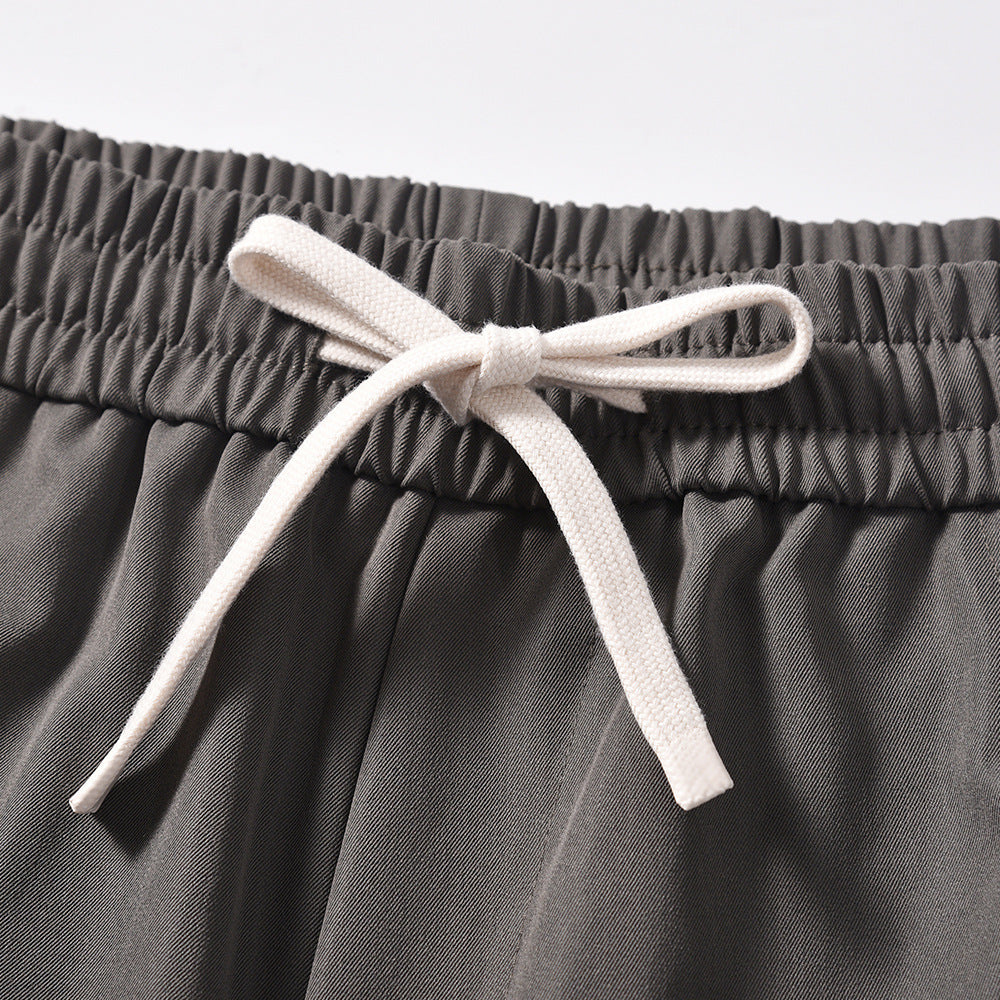 Men's Loose Drooping All-match Elastic Waist Drawstring Straight Long Pants