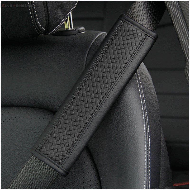 Ceinture de sécurité de voiture en cuir de Fiber, protection d'épaule, housse de protection, ceinture de sécurité